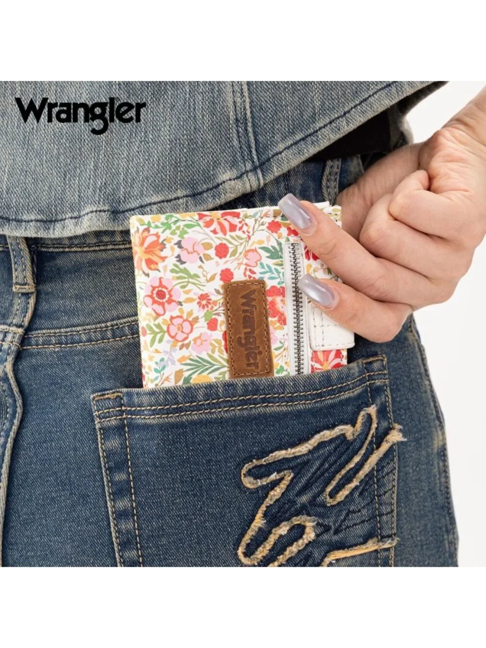 Floral Bifold Wallet for Women | RFID-Blocking, Zipper Coin Pocket, Small Size